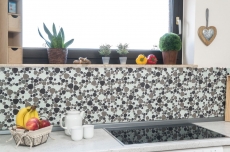 Échantillon manuel Carreau de mosaïque Translucide beige marron Galet Mosaïque de verre Crystal clair beige marron MOS94-PG66_m