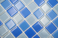 Motif main Carreau de mosaïque Translucide bleu clair Mosaïque de verre Crystal bleu clair SALLE DE BAINS WC CUISINE MUR MOS62-0404_m