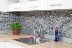 Motif manuel Carreau de mosaïque Pierre translucide noir NERO SALLE DE BAINS WC CUISINE MUR MOS91-0334_m