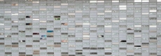 Échantillon manuel Carreau de mosaïque translucide acier inoxydable blanc baguettes Mosaïque de verre Crystal acier blanc verre MOS87-0102_m