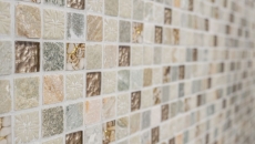 Échantillon manuel Carreau de mosaïque Translucide or beige Mosaïque de verre Crystal pierre or beige structure MOS83-CR27_m