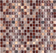 Motif à main Carreau de mosaïque Translucide brun Mosaïque de verre Crystal Pierre brune SALLE DE BAINS WC CUISINE MUR MOS92-1304_m