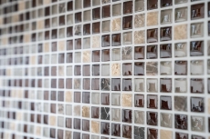 Motif à main Carreau de mosaïque Translucide brun Mosaïque de verre Crystal Pierre brune SALLE DE BAINS WC CUISINE MUR MOS92-1304_m