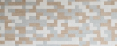 Motif manuel Carreau mosaïque autocollant aluminium crème beige gris combinaison métal aspect textile MOS200-2522_m