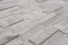 Échantillon manuel Carreau mosaïque autocollant Marbre pierre naturelle gris blanc cream pierre naturelle white wood MOS200-0120_m