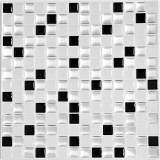 Motif manuel Carreau mosaïque autocollant film vinyle argenté noir blanc Vinyl Squares Black and White Stahls 4er Pack MOSVinyl-24082_m
