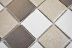 Échantillon manuel Mosaïque blanc ancien beige marron Carreau mural Carreau de cuisine MOS14-1213_m