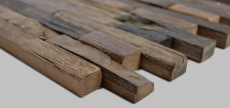 échantillon manuel mosaïque bois composite boot Old Wood bois FSC carreau de mosaïque murale carrelage cuisine salle de bain MOS160-21_m