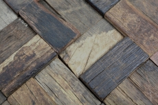 Échantillon manuel mosaïque bois parquet boot OLD Wood bois FSC carreau mosaïque mur carrelage cuisine salle de bain MOS160-25_m