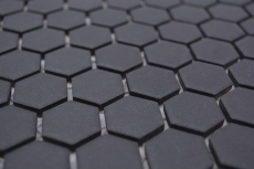 Échantillon manuel Mosaïque céramique Hexagone noir R10B receveur de douche Carreau de sol Mosaïque cuisine salle de bain sol MOS11H-0003-R10_m