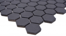 Échantillon manuel Mosaïque céramique Hexagone noir R10B receveur de douche Carreau de sol Mosaïque cuisine salle de bain sol MOS11H-0003-R10_m