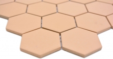 Motif main Mosaïque céramique Hexagone ocre orange R10B receveur de douche Carreau de sol Mosaïque cuisine salle de bain sol MOS11H-0808-R10_m