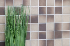 Échantillon manuel de carreaux de mosaïque CÉRAMIQUE BRUNE BEIGE MIX AUTOMATIQUE MOS16-1211-R10_m