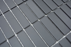Motif manuel Carreau de mosaïque Céramique baguettes noires non émaillées Carreau de sol pour receveur de douche MOS24B-0310-R10_m