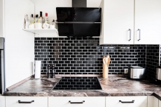 Metro Subway Carreaux de mosaïque Céramique Cuisine noir MOS26M-0303_f | 10 Tapis de mosaïque