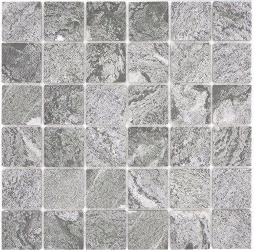 Carreau de mosaïque aspect pierre naturelle gris structure fond de cuisine MOS16-HWA4GY_f | 10 Tapis de mosaïque