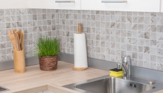Carreau de mosaïque Aspect pierre naturelle gris-beige structure carreaux MOS16-HWA4LG_f | 10 Tapis de mosaïque