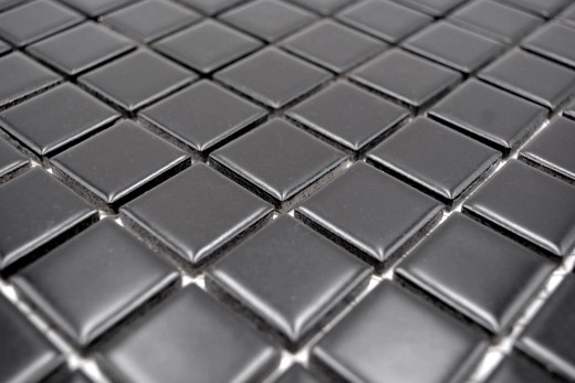 Carreau de mosaïque Céramique NOIR MATTE Carreaux muraux Cuisine MOS18-0311_f