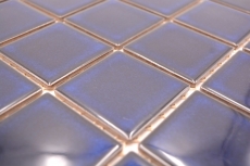 Carreau de mosaïque céramique bleu cobalt bleu foncé brillant MOS14-0405_f