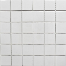 Mosaïque Carreau céramique blanc brillant Carrelage salle de bain mur MOS16B-0101_f