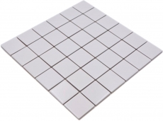 Mosaïque Carreau céramique blanc mat Carrelage salle de bain mur MOS16B-0111_f