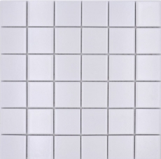 Mosaïque Carreau céramique blanc mat Carrelage salle de bain mur MOS16B-0111_f