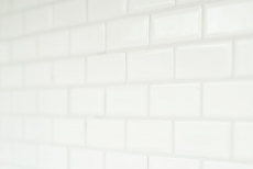 Mosaïque Carreau céramique Brick blanc mat Revêtement de baignoire MOS24-03WM_f