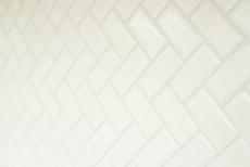 Mosaïque Carreau céramique à chevrons blanc mat Revêtement de baignoire MOS24-CHB05WM_f