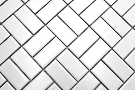 Mosaïque Carreau céramique Moulin à vent blanc mat Revêtement de baignoire MOS24-CWM07WM_f