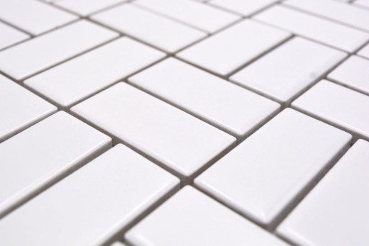 Mosaïque Carreau céramique Moulin à vent blanc mat Revêtement de baignoire MOS24-CWM07WM_f