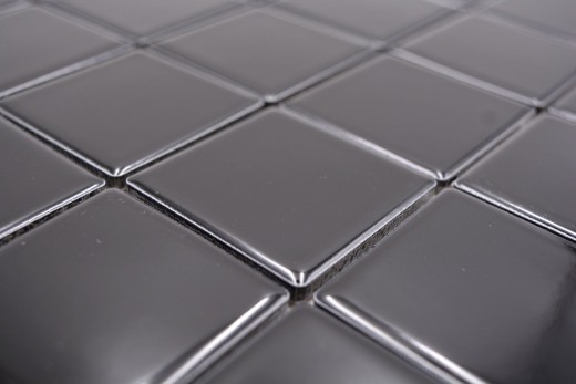 Mosaïque Carreau céramique noir brillant Dos de cuisine MOS16B-0301_f