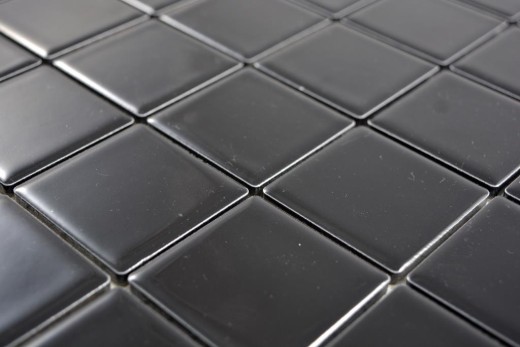 Mosaïque Carreau céramique noir brillant Dos de cuisine MOS16B-0301_f