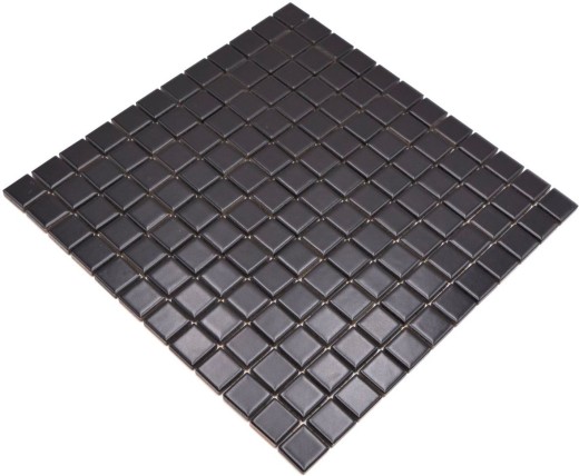 Carreau de mosaïque Céramique noire mate Miroir de fond de cuisine MOS18D-0311_f