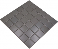 Carreau de mosaïque Céramique gris métal mat Carrelage de fond de cuisine MOS16B-0211_f