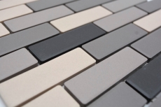 Mosaïque Carreau céramique beige clair gris Brick non émaillé Carreau de sol de douche MOS26-0206-R10_f