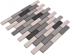 Mosaïque Carreau céramique beige clair gris Brick non émaillé Carreau de sol de douche MOS26-0206-R10_f
