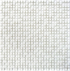 Mosaïque ECO GLAS Enamel blanc mat MOS140-07W_f | 10 Tapis de mosaïque