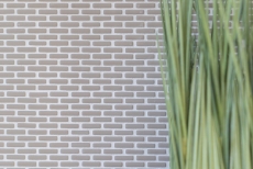 Mosaïque ECO GLAS Brick Enamel cream mat MOS140-B23C_f | 10 Tapis de mosaïque