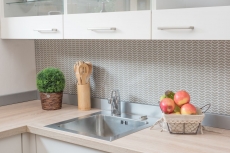 Mosaïque ECO GLAS chevron enamel cream mat MOS140-HB33C_f | 10 Tapis de mosaïque