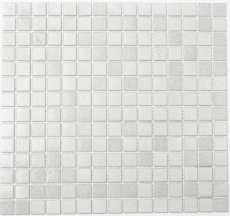 Carreau mosaïque en verre blanc Carreaux muraux Carreaux de salle de bain Dos de douche Miroir MOS52-0103_f | 10 Tapis mosaïque