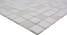Carreau mosaïque en verre blanc Carreaux muraux Carreaux de salle de bain Dos de douche Miroir MOS52-0103_f | 10 Tapis mosaïque
