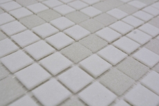 Carreau mosaïque en verre blanc Carreaux muraux Carreaux de salle de bain Dos de douche Miroir MOS52-0103_f | 10 Tapis mosaïque
