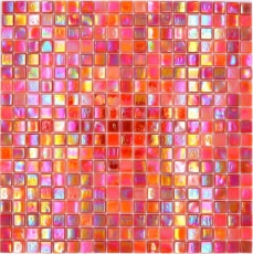Carreau mosaïque verre rouge Carreaux muraux Carreaux de salle de bain Dos de douche Miroir MOS58-0902_f | 10 Tapis de mosaïque