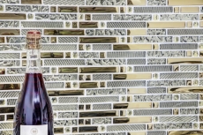 Carreau de mosaïque composite translucide Mosaïque de verre Crystal EP or verre MOS86-0107_f | 10 tapis de mosaïque