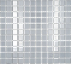 Carreau de mosaïque gris translucide Mosaïque de verre Crystal gris clair SALLE DE BAIN WC CUISINE MUR MOS60-0204_f | 10 Tapis de mosaïque