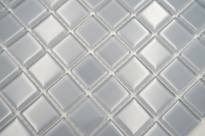Carreau de mosaïque gris translucide Mosaïque de verre Crystal gris clair SALLE DE BAIN WC CUISINE MUR MOS60-0204_f | 10 Tapis de mosaïque