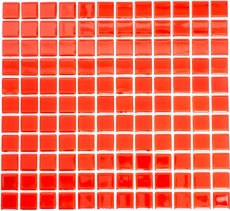 Carreau de mosaïque Translucide rouge Mosaïque de verre Crystal rouge BAD WC cuisine MUR MOS60-0904_f | 10 Tapis de mosaïque