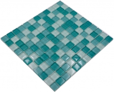 Carreau mosaïque vert translucide Mosaïque de verre Crystal vert BAD WC cuisine MUR MOS72-0602_f | 10 Tapis mosaïque
