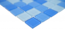 Carreau de mosaïque Translucide bleu clair Mosaïque de verre Crystal bleu clair SALLE DE BAIN WC CUISINE MUR MOS62-0404_f | 10 Tapis de mosaïque