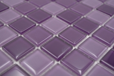 Carreau de mosaïque Translucide lilas Mosaïque de verre Crystal lilas SALLE DE BAIN WC CUISINE MUR MOS62-1104_f | 10 Tapis de mosaïque